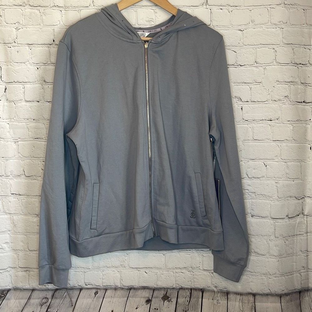 Jennifer Lopez Gray Women’s Intimates Zip up Hoodie size xxl